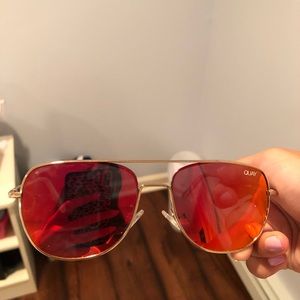 QUAY SUNNIES red and orange aviators